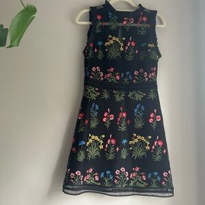 Floral Embroidered Sleeveless Dress